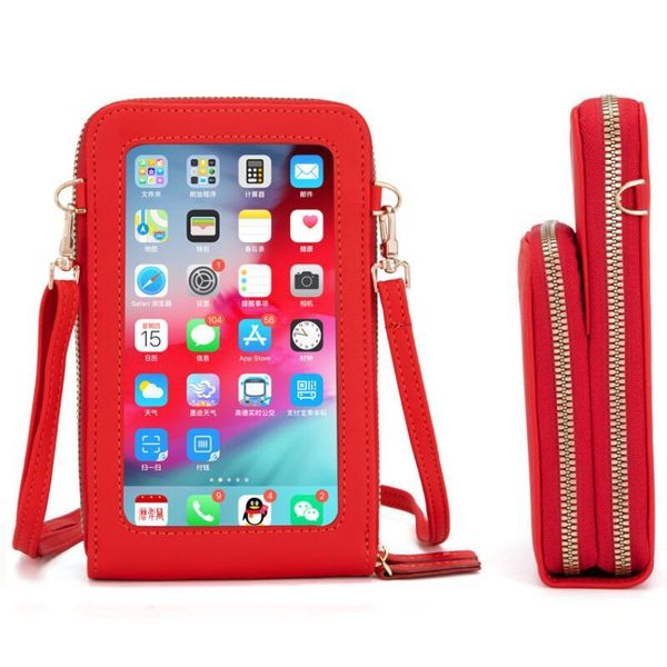 solid color pu multifunctional touch screen mobile phone bag female large capacity messenger wallet, Red;black
solid color pu multifunctional touch screen mobile phone bag female large capacity messenger wallet, Red;black