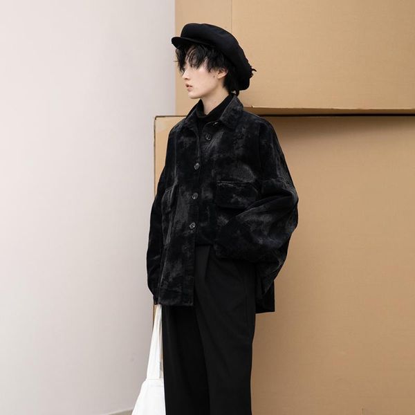 women's jackets fit big loose size corduroy tie dyed jacket lapel long sleeve women coat fashion tide autumn winter 2021 1dd2199, Black;brown
women's jackets fit big loose size corduroy tie dyed jacket lapel long sleeve women coat fashion tide autumn winter 2021 1dd2199, Black;brown