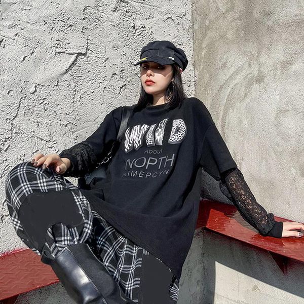 women's t-shirt fake lace printed t-shirt, two large round neck long sleeve shirts, 1dd4039 in spring and autumn of 2021, White
women's t-shirt fake lace printed t-shirt, two large round neck long sleeve shirts, 1dd4039 in spring and autumn of 2021, White