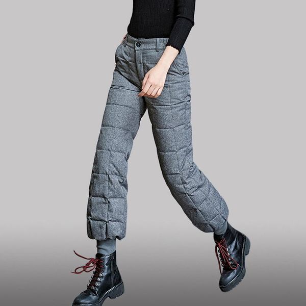 women's pants & capris women thick down female black high waist warm winter feather plus size casual pant 2021 trousers, Black;white
women's pants & capris women thick down female black high waist warm winter feather plus size casual pant 2021 trousers, Black;white