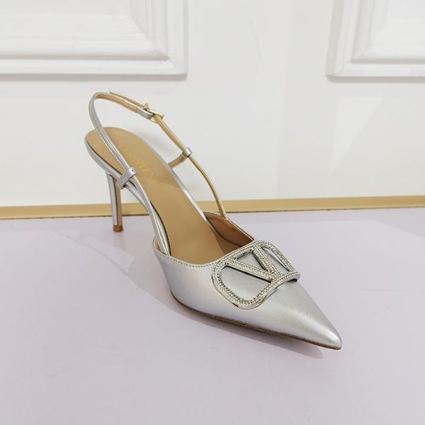dress shoes high heels designer golden women sa ndals luxery silver buckle metal pointed stilettos size 42, Black
dress shoes high heels designer golden women sa ndals luxery silver buckle metal pointed stilettos size 42, Black