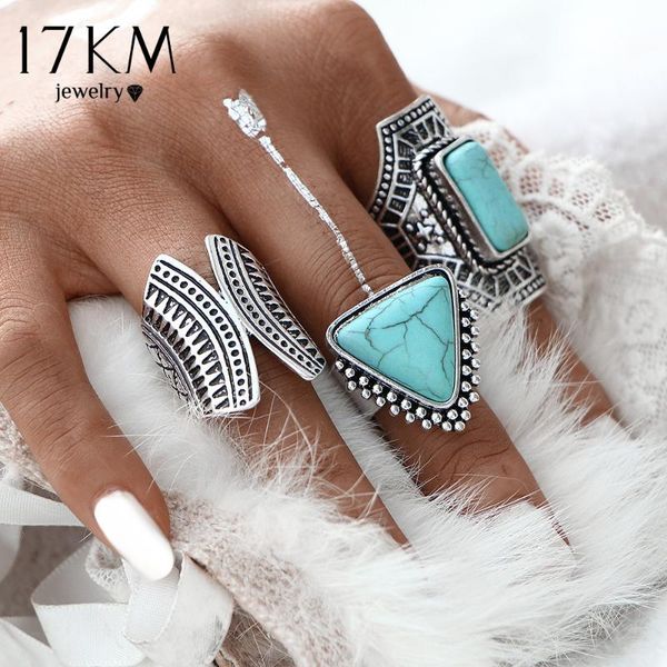 cluster rings 17km 3pcs/set boho vintage punk silver color stone midi finger for women /men bohemian ring set jewelry anillos, Golden;silver
cluster rings 17km 3pcs/set boho vintage punk silver color stone midi finger for women /men bohemian ring set jewelry anillos, Golden;silver