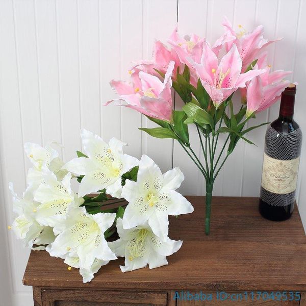 decorative flowers & wreaths 1 pcs beautiful artificial 9 flower heads lily bunch silk home wedding decoration 2 colors available f385
decorative flowers & wreaths 1 pcs beautiful artificial 9 flower heads lily bunch silk home wedding decoration 2 colors available f385