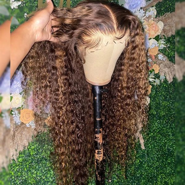 ombre brown colored wig highlight kinky curly lace front synthetic wigs simulation human hair for women cosplay party, Black
ombre brown colored wig highlight kinky curly lace front synthetic wigs simulation human hair for women cosplay party, Black