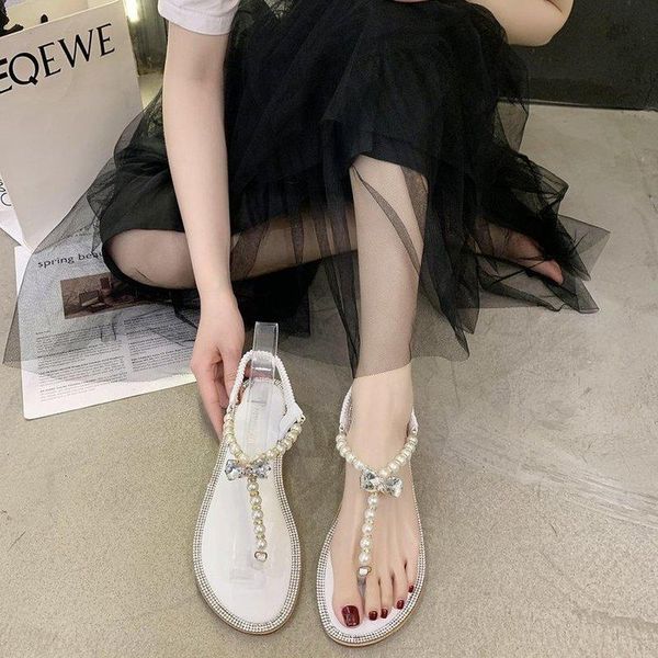 sandals 2021 women summer shoes flat pearl comfortable string bead beach slippers casual, Black
sandals 2021 women summer shoes flat pearl comfortable string bead beach slippers casual, Black