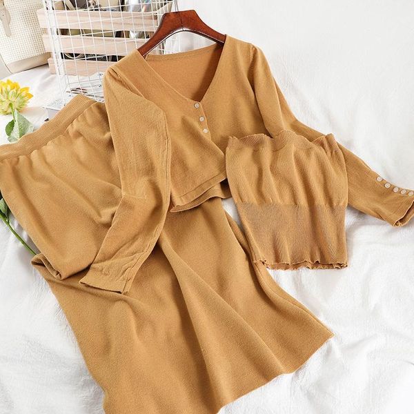 amolapha women solid knitted cardigans sweaters+skirts suit v neck female ladies single breasted long skirt sets women's tracksuits, Gray
amolapha women solid knitted cardigans sweaters+skirts suit v neck female ladies single breasted long skirt sets women's tracksuits, Gray