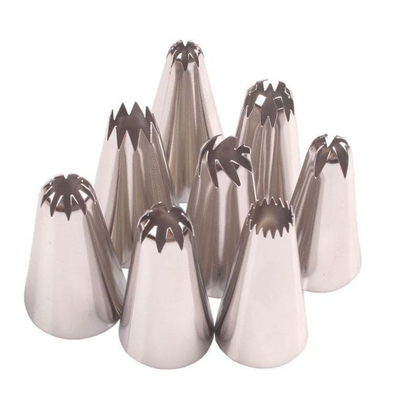 8pcs big size russian pastry icing piping nozzles stainless steel decorating tip cake cupcake decorator rose accessories kitchen
8pcs big size russian pastry icing piping nozzles stainless steel decorating tip cake cupcake decorator rose accessories kitchen
