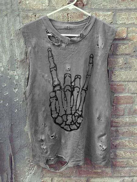 2021 summer skull finger print t shirt casual women punk sleeveless hole high stree female mujer femme shirts plus size 3xl, White
2021 summer skull finger print t shirt casual women punk sleeveless hole high stree female mujer femme shirts plus size 3xl, White