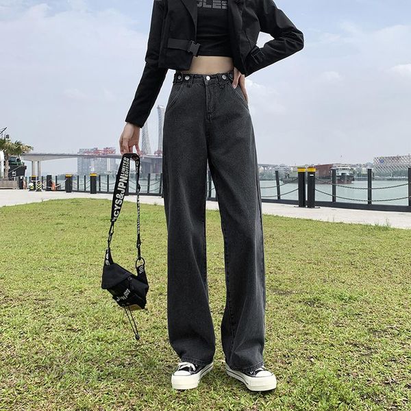 women's jeans woman high waist wide leg straight loose denim pants with button blue/black vintage fashion harajuku all-match streetwear
women's jeans woman high waist wide leg straight loose denim pants with button blue/black vintage fashion harajuku all-match streetwear