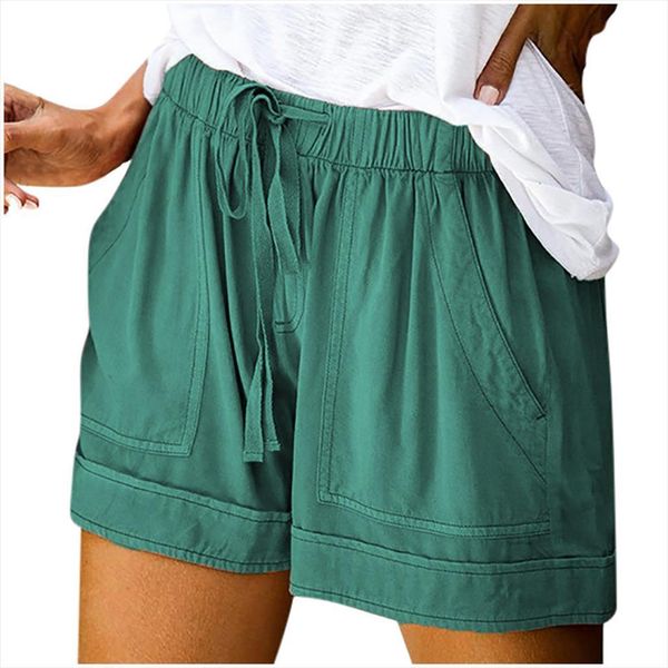 40 summer elastic high waist womens shorts blue english solid color loose lady casual streetwear movement, White;black
40 summer elastic high waist womens shorts blue english solid color loose lady casual streetwear movement, White;black