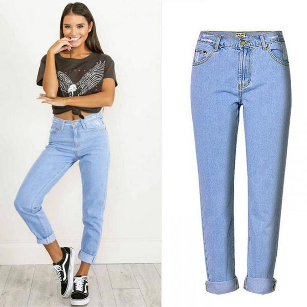 2021 high waist loose comfortable jeans woman boyfriends women's jeans ninth pants mom cowboy denim pants vaqueros mujer, Blue
2021 high waist loose comfortable jeans woman boyfriends women's jeans ninth pants mom cowboy denim pants vaqueros mujer, Blue
