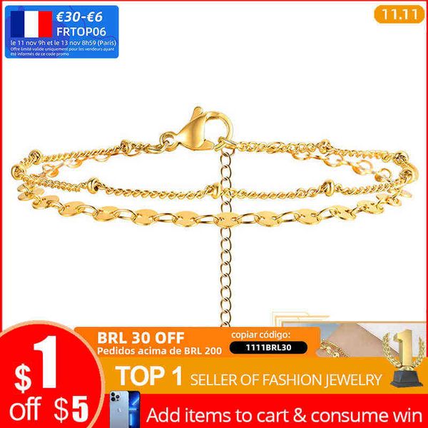 vnox minimalist chain bracelets for women,gold tone solid stainless steel wristband, adjustable bohemia simple stacked bracelet, Golden;silver
vnox minimalist chain bracelets for women,gold tone solid stainless steel wristband, adjustable bohemia simple stacked bracelet, Golden;silver