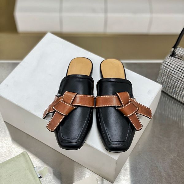 slippers bowknot baotou muller slippers women's wear 2021 new flat bottom half drag versatile square head lazy shoes sandals women', Black
slippers bowknot baotou muller slippers women's wear 2021 new flat bottom half drag versatile square head lazy shoes sandals women', Black