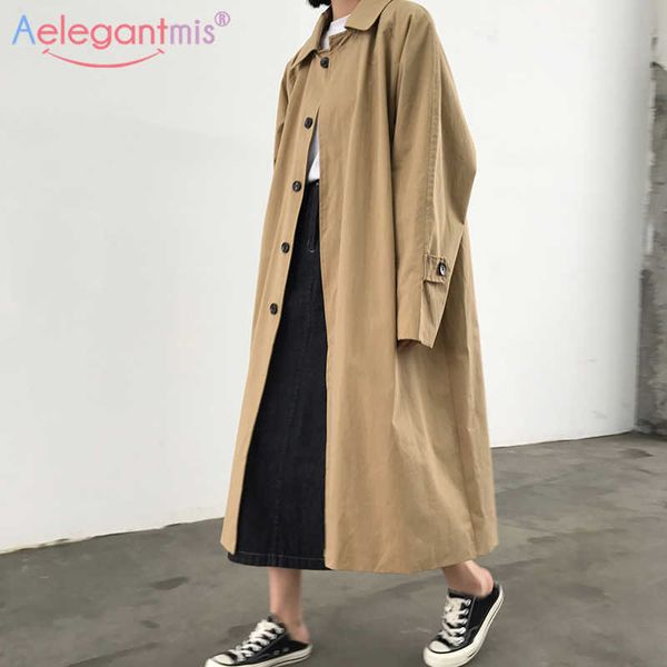 aelegantmis long office lady trench coat women casual loose solid oversized windbreaker black outerwear korean chic boyfriend 210607, Tan;black
aelegantmis long office lady trench coat women casual loose solid oversized windbreaker black outerwear korean chic boyfriend 210607, Tan;black