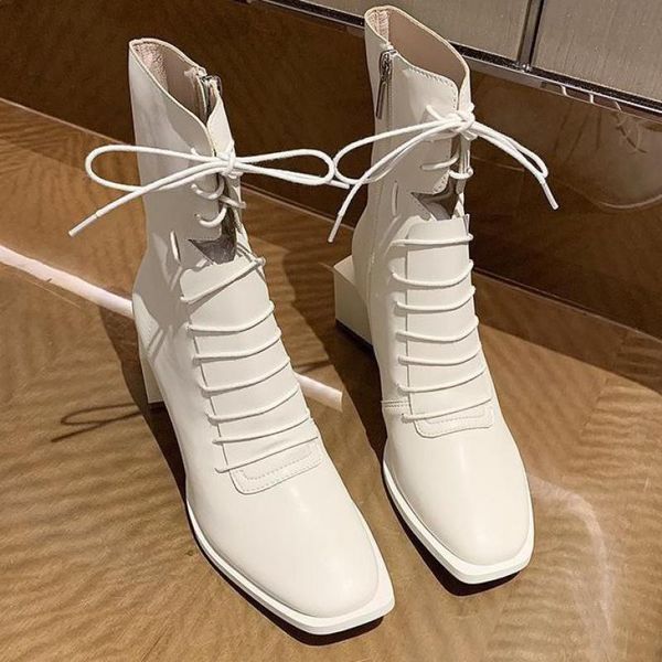 boots elegant square toe shoes woman genuine leather cross tied high heels ankle for women wedding party winter, Black
boots elegant square toe shoes woman genuine leather cross tied high heels ankle for women wedding party winter, Black