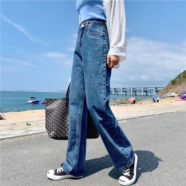 women's jeans boyfriend jean women high-waisted loose drape wide-leg pants straight long trouser female high waist woman, Blue
women's jeans boyfriend jean women high-waisted loose drape wide-leg pants straight long trouser female high waist woman, Blue