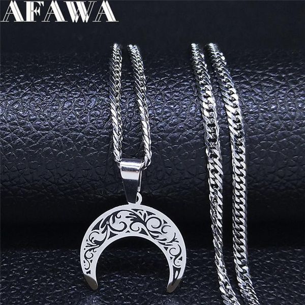 pendant necklaces 2021 witchcraft moon stainless steel vintage necklace women silver color jewelry collares para mujer n3772s02
pendant necklaces 2021 witchcraft moon stainless steel vintage necklace women silver color jewelry collares para mujer n3772s02
