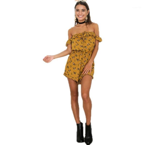 bohemian floral pattern off the shoulder playsuits summer wearing straight elegant women jumpsuits women's & rompers, Black;white
bohemian floral pattern off the shoulder playsuits summer wearing straight elegant women jumpsuits women's & rompers, Black;white