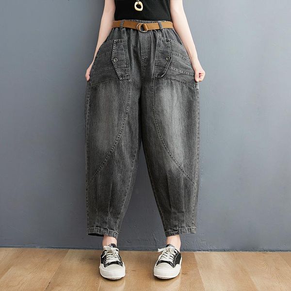 women's jeans qpfjqd ladies's denim pants patchwork personalize street bleached ripped double pocket women elastic waist high qual, Blue
women's jeans qpfjqd ladies's denim pants patchwork personalize street bleached ripped double pocket women elastic waist high qual, Blue