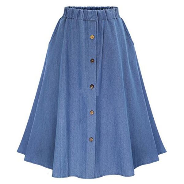 spring summer mid-length elastic waist skirt line the only buttons denim female skirts ta1703 8zjt, Black
spring summer mid-length elastic waist skirt line the only buttons denim female skirts ta1703 8zjt, Black