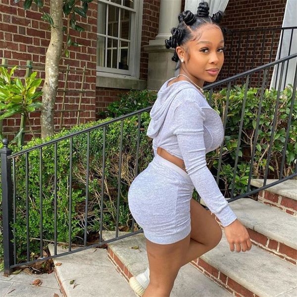 sporty two piece set tracksuit women hooded corset crop long sleeve cardigan and shorts matching sets c87-df27, White
sporty two piece set tracksuit women hooded corset crop long sleeve cardigan and shorts matching sets c87-df27, White