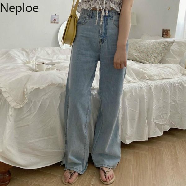 women's jeans neploe high waist women korean clothing split design summer trousers loose casual wide leg pants streetwear 93385, Blue
women's jeans neploe high waist women korean clothing split design summer trousers loose casual wide leg pants streetwear 93385, Blue