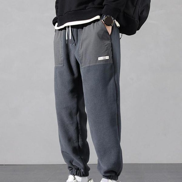 men's pants autumn trousers stylish drawstring sweatpants skin-friendly, Black