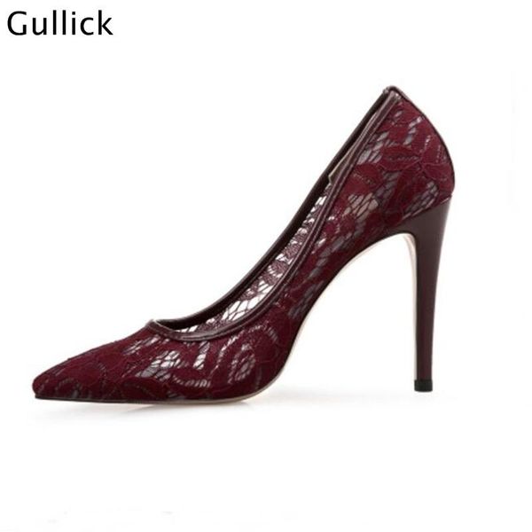 gullick fashion lace flower wine red woman pumps pointed toe sip on thin high heels woman wedding banquet dress pumps, Black
gullick fashion lace flower wine red woman pumps pointed toe sip on thin high heels woman wedding banquet dress pumps, Black