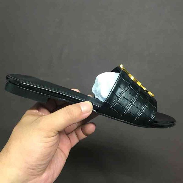 official website 70% off outlet fashion luxury metal decoration flats shoes women slippers leather designer ladies street beach sandals slid, Black
official website 70% off outlet fashion luxury metal decoration flats shoes women slippers leather designer ladies street beach sandals slid, Black