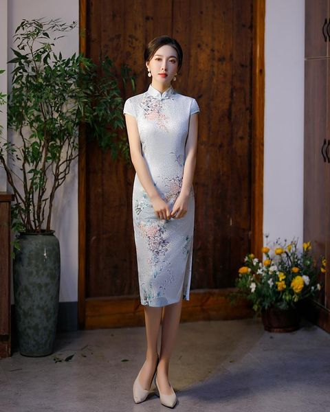 ethnic clothing slim lady traditional satin chinese dresses elegant print retro mandarin collar qipao novelty short sleeve cheongsam skirt, Red
ethnic clothing slim lady traditional satin chinese dresses elegant print retro mandarin collar qipao novelty short sleeve cheongsam skirt, Red