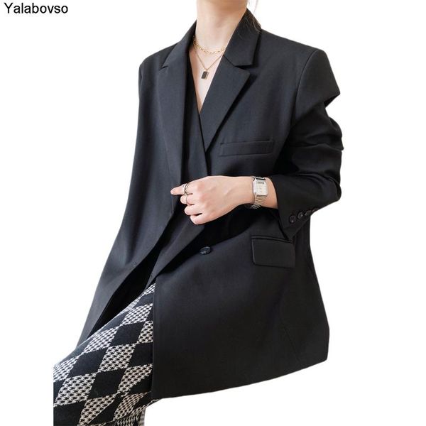 women's suits & blazers double placket design sense suit coat korean version 2021 spring and autumn leisure small with black khaki colo, White;black
women's suits & blazers double placket design sense suit coat korean version 2021 spring and autumn leisure small with black khaki colo, White;black