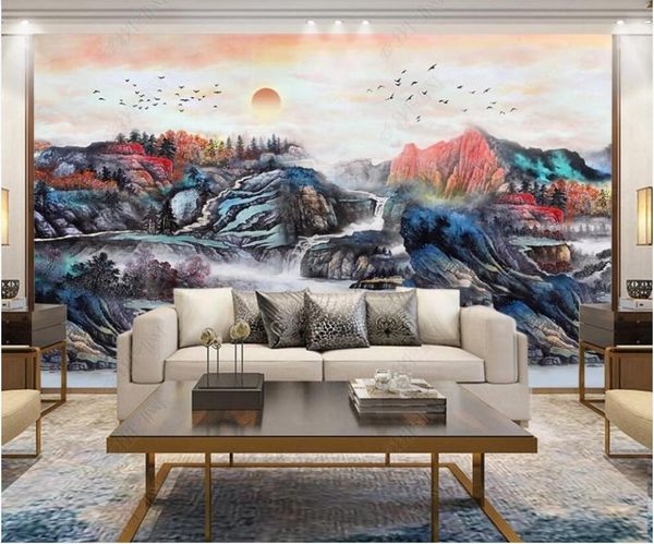 custom mural 3d p wallpaper chinese style ink painting mountain scenery with birds and flowing water wallpaper for wall 3 d
custom mural 3d p wallpaper chinese style ink painting mountain scenery with birds and flowing water wallpaper for wall 3 d