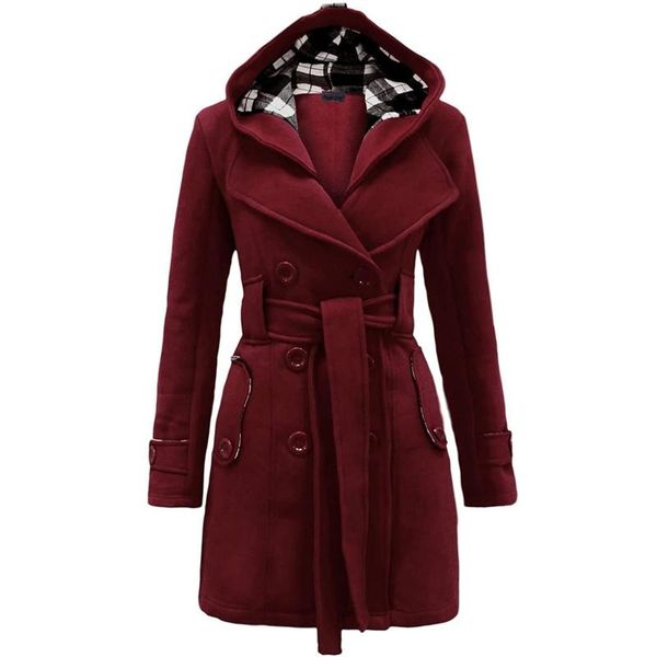 women's wool & blends fashion women casual all match coats jackets double breasted autumn winter solid color hooded ladies woolen coat, Black
women's wool & blends fashion women casual all match coats jackets double breasted autumn winter solid color hooded ladies woolen coat, Black
