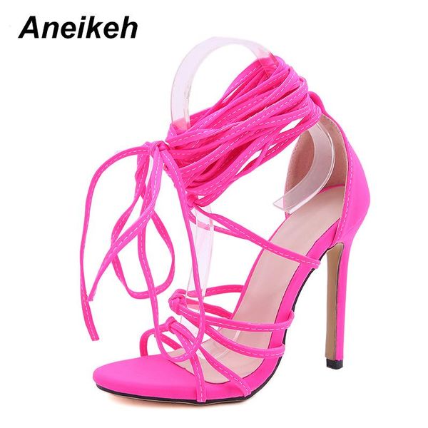 sandals aneikeh sunmmer gladiator nylon thin heels women party rome solid lace-up ankle strap pink size 35-40 fashion 2021, Black
sandals aneikeh sunmmer gladiator nylon thin heels women party rome solid lace-up ankle strap pink size 35-40 fashion 2021, Black