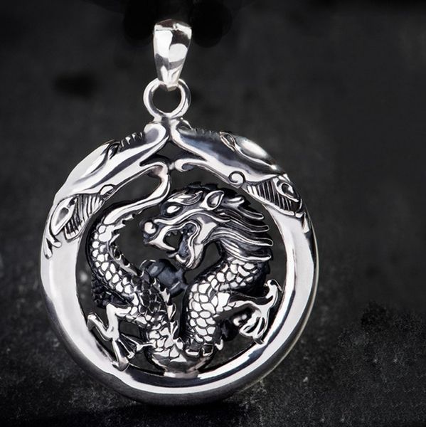 2021 new real s999 pure sier dragon domineering personality retro engraved good luck man and woman pendant m4t4, Silver
2021 new real s999 pure sier dragon domineering personality retro engraved good luck man and woman pendant m4t4, Silver