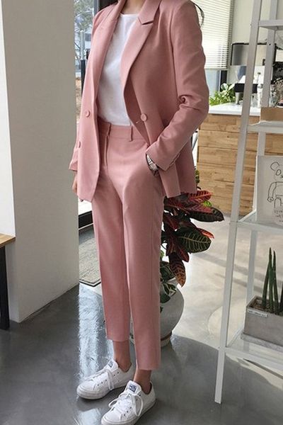 spring and autumn new double-breasted blazer + high waist nine points feet pants two suit women set trend q3au, White;black
spring and autumn new double-breasted blazer + high waist nine points feet pants two suit women set trend q3au, White;black