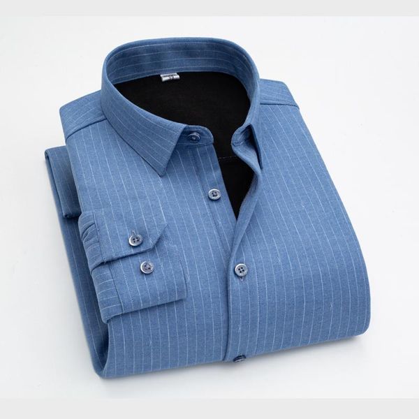 men's casual shirts fashion fleece and thick warm stretch striped shirt, White;black
men's casual shirts fashion fleece and thick warm stretch striped shirt, White;black
