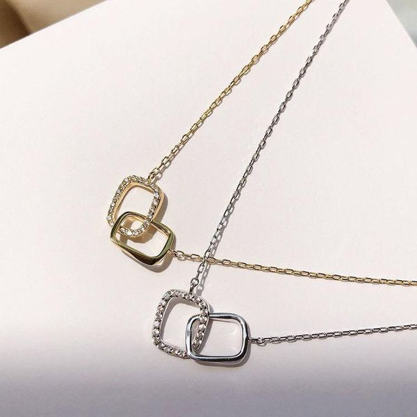 chains fashion inlaid geometric square interlocking necklace design sense net celebrity niche light luxury female clavicle chain, Silver
chains fashion inlaid geometric square interlocking necklace design sense net celebrity niche light luxury female clavicle chain, Silver