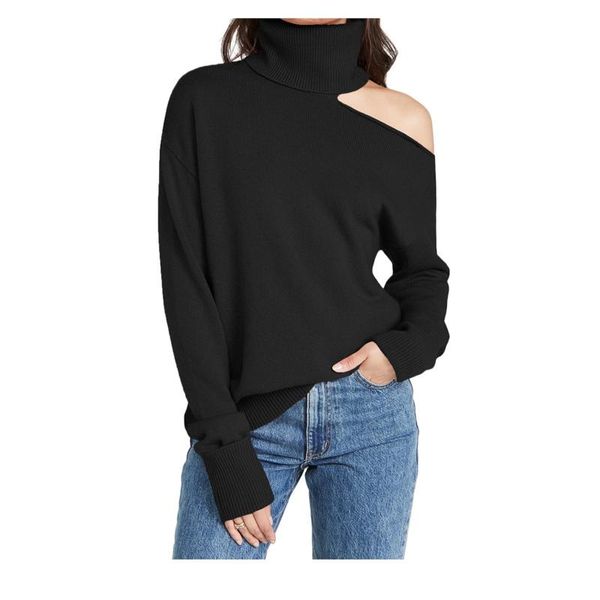 women's sweaters women leisure sweater autumn winter korean black long sleeve two lapels high scarf collar leaky shoulder hollow out cl, White;black
women's sweaters women leisure sweater autumn winter korean black long sleeve two lapels high scarf collar leaky shoulder hollow out cl, White;black
