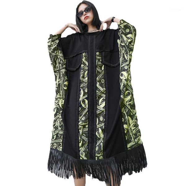 casual dresses women's 2021 spring autumn plus size fashion western style sitching fringed bat sleeve dress for women m868, Black;gray
casual dresses women's 2021 spring autumn plus size fashion western style sitching fringed bat sleeve dress for women m868, Black;gray