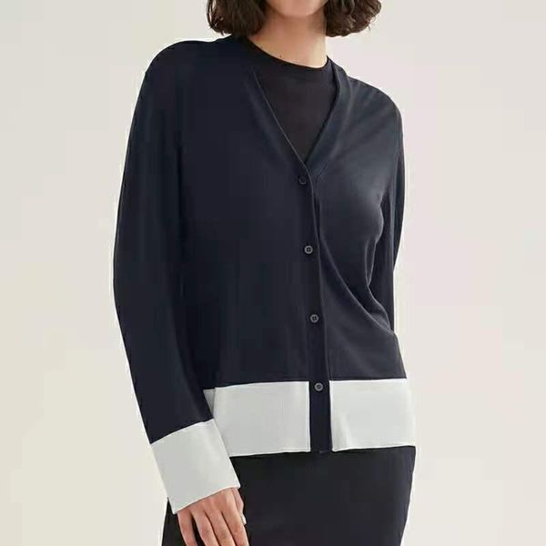 women's knits & tees women sweater 2021 autumn loose and versatile contrast color v-neck 100% wool knitted cardigan split, White
women's knits & tees women sweater 2021 autumn loose and versatile contrast color v-neck 100% wool knitted cardigan split, White