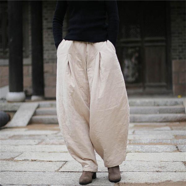 women's pants & capris johnature 2021 solid color loose plus size thicken warm harem women winter vintage cotton linen 6 colors, Black;white
women's pants & capris johnature 2021 solid color loose plus size thicken warm harem women winter vintage cotton linen 6 colors, Black;white