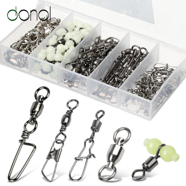 donql 100pcs/ set mixed swivels fishing connector interlock buckle rolling solid rings connector luminous beads fishing tackle
donql 100pcs/ set mixed swivels fishing connector interlock buckle rolling solid rings connector luminous beads fishing tackle