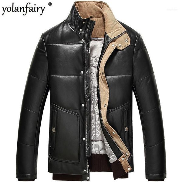 men's leather & faux genuine jacket winter men sheepskin coat for duck down jackets plus size 4xl lsy070032 my16771, Black
men's leather & faux genuine jacket winter men sheepskin coat for duck down jackets plus size 4xl lsy070032 my16771, Black