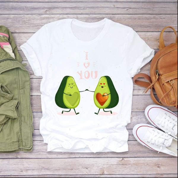 women cartoon avocado love romantic valentine fashion print lady t shirts womens graphic t shirt ladies female tee t shirt, White 
women cartoon avocado love romantic valentine fashion print lady t shirts womens graphic t shirt ladies female tee t shirt, White