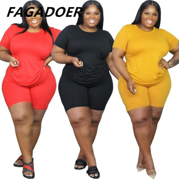 women's tracksuits fagadoer plus size women tracksuit 4xl 5xl summer solid two piece set tshirt and biker shorts sport casual outfits 2, Gray
women's tracksuits fagadoer plus size women tracksuit 4xl 5xl summer solid two piece set tshirt and biker shorts sport casual outfits 2, Gray