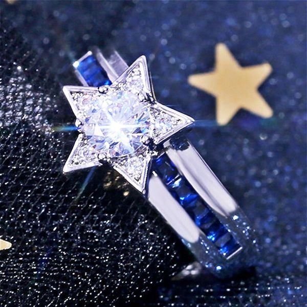 wedding rings visisap 11.5mm shinning star blue cz ring creative engagement anniversary gifts for women wholesale jewelry supplier b2892, Slivery;golden
wedding rings visisap 11.5mm shinning star blue cz ring creative engagement anniversary gifts for women wholesale jewelry supplier b2892, Slivery;golden