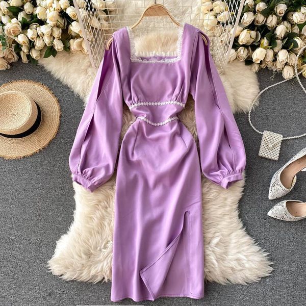 casual dresses 2021 women party dress elegant high waist split midi bodycon autumn hollow out sleeve fashion style ladies purple, Black;gray
casual dresses 2021 women party dress elegant high waist split midi bodycon autumn hollow out sleeve fashion style ladies purple, Black;gray