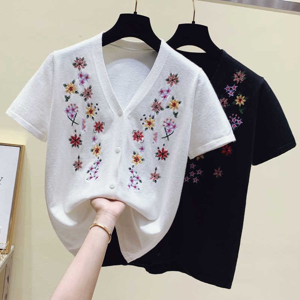 v-neck ice silk cardigans women summer knitted sweater thin black white ladies casual knitting coats cardigan femme 210604
v-neck ice silk cardigans women summer knitted sweater thin black white ladies casual knitting coats cardigan femme 210604