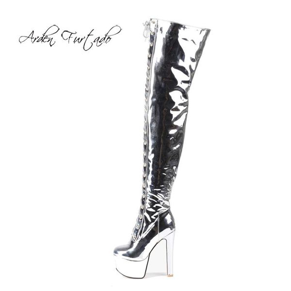 boots arden furtado fashion women's shoes winter platform chunky heels silver elegant ladies over the knee thigh high 48, Black
boots arden furtado fashion women's shoes winter platform chunky heels silver elegant ladies over the knee thigh high 48, Black